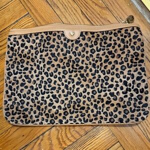 NWOT!!! Stoney Clover Lane faux fur cheetah flat pouch